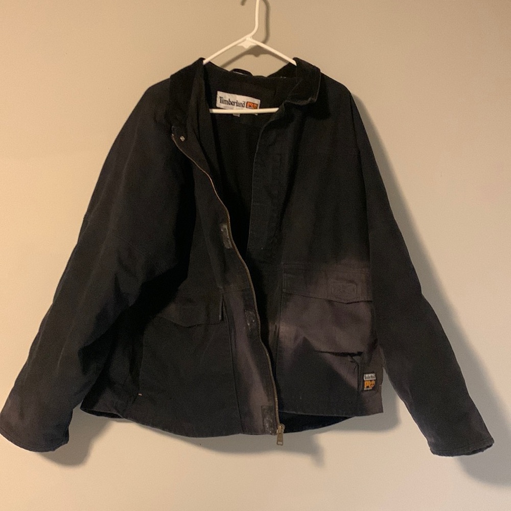 Black vintage timberland pro series workwear jacket